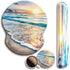 Beach Mouse Pad and Keyboard Wrist Rest Support with Non-Slip PU Base - Gel Mouse Pad with Coaster for Gaming, Office