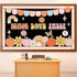 Groovy Fall Pumpkin Bulletin Board Set, Autumn Thanksgiving Decorations, Peace Love Paper Cutouts for Classroom Decor