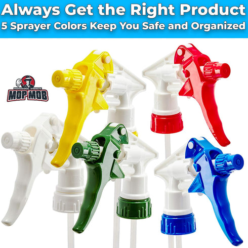 Leak-Free Chemical Resistant Spray Head 5 Pack, Industrial Spray Heads for Auto Detailing and Janitorial Supply