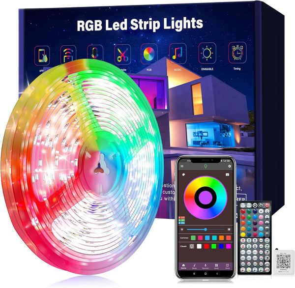 Ledagic Led Lights for Bedroom 100ft Music Sync Color Changing Led Strip Lights