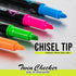 Pentel Twin Checker Dual-Tip Highlighter, Pack of 12, Chisel Tip, Yellow/Green Ink (SLW8-GK)