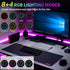 RGB Large Gaming Mouse Pad, 12 Light Modes, Oversize Anti-Slip Rubber Base Mouse Mat for Computer PC Games (31.5x11.8in