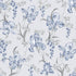 17.7"x118" Blue Grey Floral Peel and Stick Wallpaper, Iris Flower Bouquet Mural for Bedroom Nursery