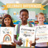 Hadley Designs Diversity Posters for Classroom - 6 Inclusive Kindness Decor, Safe Space Sign, Boho Multicultural