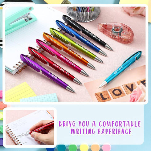 Lincia 100 Pcs Positive Theme Ballpoint Pens, Bulk Quotes Pens with Black Ink, Inspiration Gifts for Graduation
