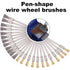 Rocaris 72 Pack Wire Wheel Brushes Set, Brass and Steel Wire Brush Set with 1/8" Shank for Rotary Tools Accessories