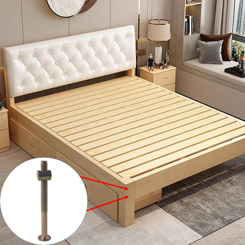 STFRBTH M8 90mm Set, x Hex Socket Barrel Bolt Zinc Plated Furniture Connector Screws with Nuts for Crib Bed Chair