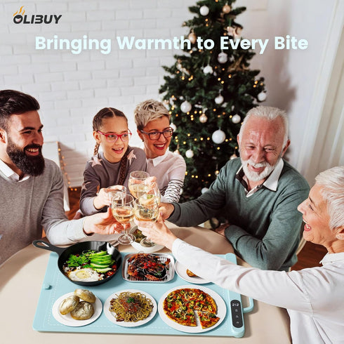 Countertop, 6 6 Warming Mat for Food, Food Warmer Mat for Electric Warming Tray with Level Temperature and Hours Timer