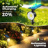 4 Pack 53 3 nipify Solar Lights Outdoor Waterproof, LED Solar Spot Lights with Modes Landscape Spotlights for Outside