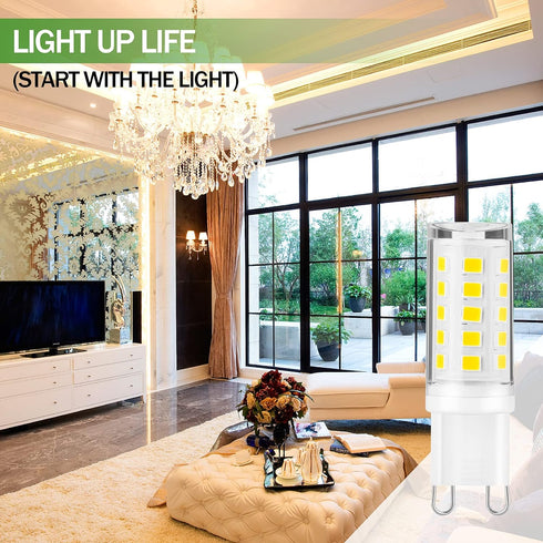 G9 Bulbs, 3W, 300Lm 30W Bulbs Bulbs, Dimmable (Pack 5) (3000K Led Light Halogen Equivalent, Energy Saving Led