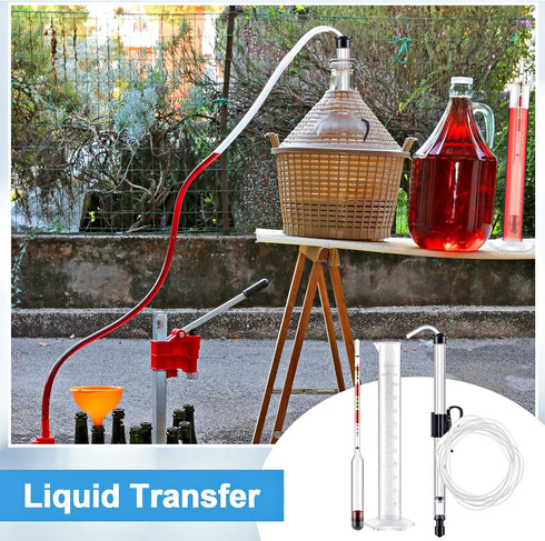 6 Teenyyou Auto Siphon Mini and Triple Scale Hydrometer, Feet of Food Safe Tubing & Clamp and Plastic Test Jar, Brix