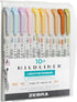 Zebra Pen Mildliner Double-Ended Highlighter Set, Chisel and Bullet Point Tips, No Bleed Bible Assorted Neutral and Gentle Ink Colors, 10-Pack, Model Number: 78701