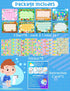 PCTCSHQ 25 8 560 Pcs Potty Training Chart Themes Potty Training Reward Chart with Stickers Develop Toileting Habit