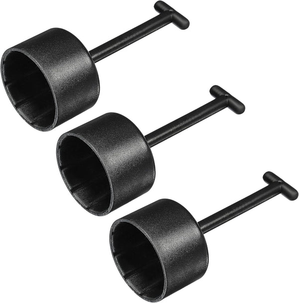 MECCANIXITY 3 Pack T Type E26/E27 Socket Ring Removal Tool for Medium Base Light Replacing Accessories Black Plastic