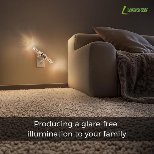 180 Dimmable 100LM, 3000K, 2 Pack L LOHAS LED Night Light, Night Lights Plug into Wall, Rotating, Auto Light Sensor