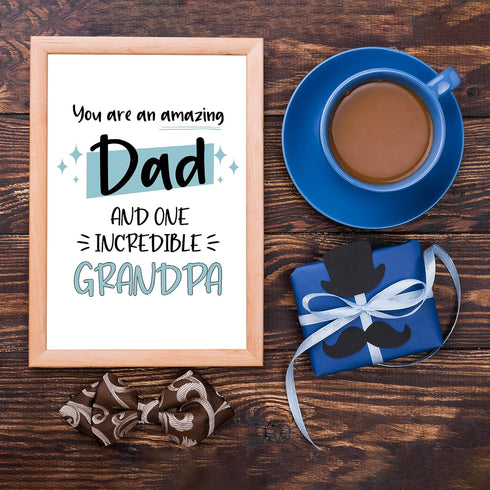 Qiliji Father's Day Card for Grandpa, Happy Father's Day Card from Kid, Grandpa Birthday Card, You Are An Amazing Dad