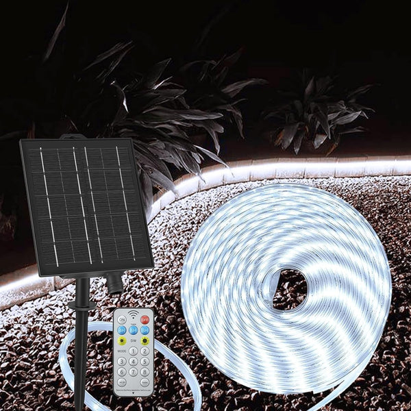 echosari 32.8Ft Solar Strip Lights Outdoor, IP68 Fully Waterproof LED Strip Lights
