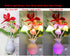 2 AUSAYE PCS Plug-in Night Light with Auto Light Sensor,RGB LED Mushroom Night Light Wall Red Lily Flower Lamp Energy