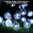 20 LED Crystal Globe Solar String Light, Extra-Bright Outdoor Lights with 8 Modes, Waterproof Solar Powered for Garden