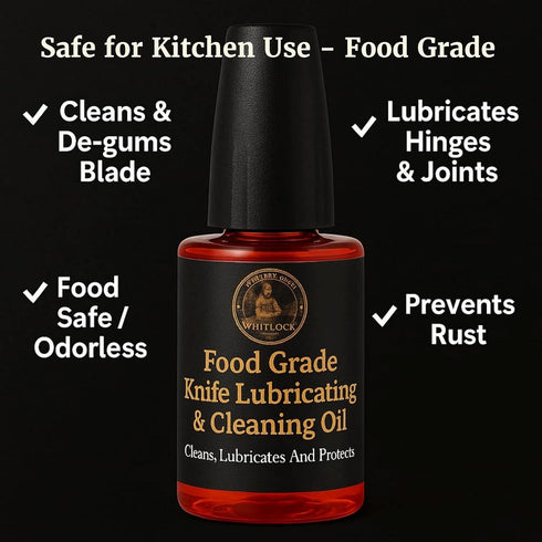 20ml (0.68 oz) Horace Whitlock Knife Pivot Lube Oil Premium Food-Safe Lubricant for Folding Knives & Tools, fl Bottle.