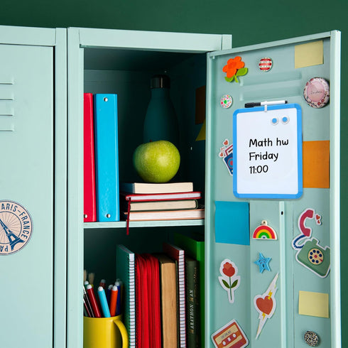 PTY Magnetic Dry Erase White Board, 8.5" x 11", with Marker and 2 Magnets, Small Whiteboard for School Office