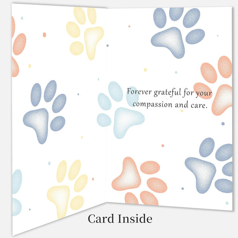 Smithtuy Pet Sympathy Thank You Card for Veterinarian Vet Nurse,Pet Dog Cat Loss Thank You Cards for Vet Clinic Staff