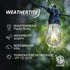 27ft Commercial 12 Bulbs, 1W Brightech Ambience Pro Solar Powered Outdoor String Lights, Remote Control Grade
