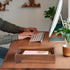 Desk Accessories Tray, 9.5x6.7x2 inch Office Box Tray for Pens, Stapler, Notes, Wooden Stationery Saver