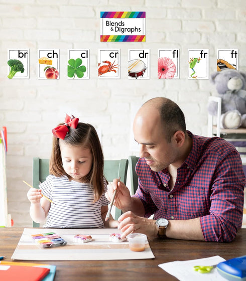Carson Dellosa Blends and Digraphs Bulletin Board Set, 35 pc Blend and Digraph Cards for Classroom or Homeschool Décor
