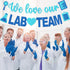 POSLIUE We Love Our LAB Team Banner - NO DIY Medical Laboratory Professional Week Decorations LAB Week Party Supplies