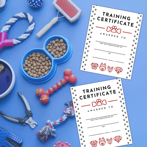 Pet Training Certificate of Completion | 50 pk 8.5 x 11” for Dog Trainers and Service Animal Graduation
