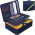Home Strong Fireproof Document Box with Lock, Waterproof and Fireproof, 16.1"x11.4"x4.3", Blue, 5200? Heat Insulated