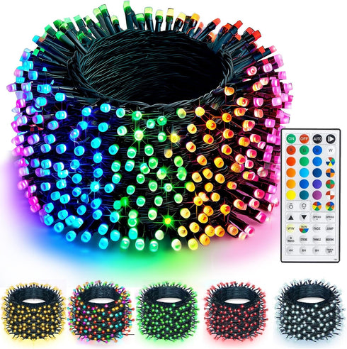 TW SHINE Color Changing Christmas Lights, 66 FT 200 LED Warm White