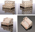 Hipiwe 2 Tiers Crystal Business Card Holder Stand, Gold Mirrored Display Stand for Office Countertop
