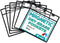 Magnetic Dry Erase Pockets by Two Point (6-Pack) - Black Dry Erase Pocket Sleeves, Job Shop Ticket Holders, Magnetic
