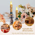 2pcs 6inch Vigils(LW2P-WH) Magical Candlesticks Flameless Taper Candle, White LED Tapered Candles Remote Dipped Candle