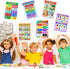 Blulu 8 Educational Preschool Poster for Toddler and Kid Learning, 16 x 11 Inch with 60 Glue Point Dots for Classroom