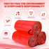 Geiserailie 200 Pack 14.5" 19" 3 x Biohazard Waste Bags Gallon Red Trash Liner with Hazard Symbol for Infectious Waste