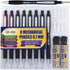 June Gold 8 Pack 0.7 mm HB #2 Mechanical Pencils, Extra Long Spin Eraser, 2 Lead Dispensers with 220 Refills & 8 Refill