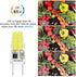 G8 LED Bulb Dimmable 3W T4 JCD Type Bi-Pin Base Daylight White 6000K 120V, 6 Pack