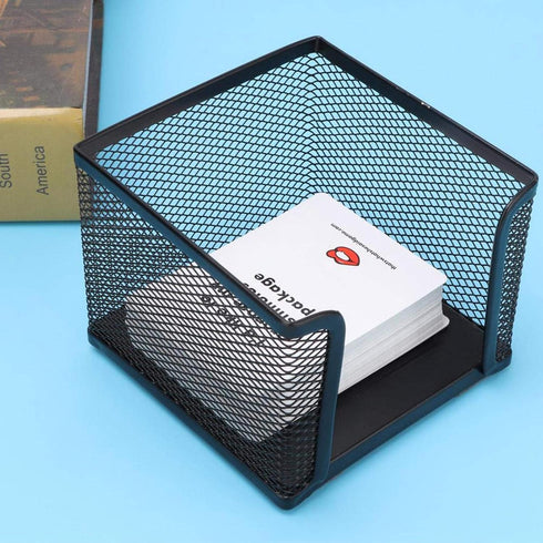 Tomotato Black Metal Mesh Memo Holder, Desk Organizer for Sticky Notes, Scissors, Post-it Notes