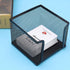 Mesh Memo Pad Holder Sticky Note Box, Desk Organizer, Metal Mesh Black Note Block Card Stand 3.1x4.1in