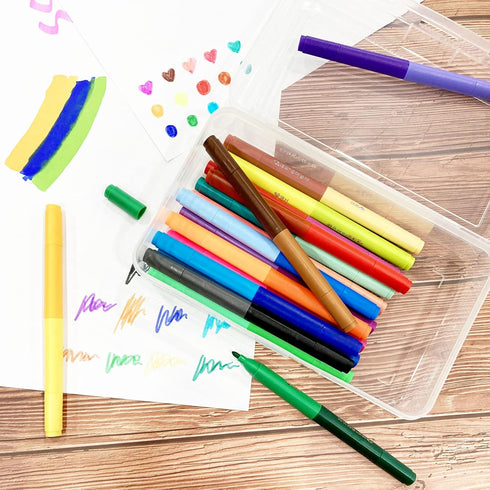 Large Capacity Clear Pencil Case, Stackable Plastic Pencil Boxes for Kids Boys School Classroom, 1 Pack