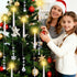 12 DECYOOL PCS Christmas Tree Candle, Flameless Taper Window Candle with Acrylic Pendant Spring Hook Christmas Hanging