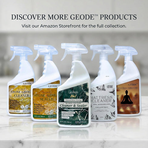 GEODE Natural Stone Grout Cleaner for tile floors - non-damaging, deep cleaner safe for Marble, Limestone, Travertine