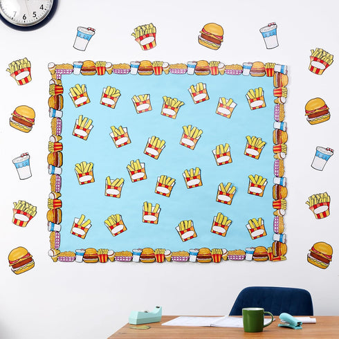 Eureka Fast Food Beef Up Your Writing Classroom Bulletin Board Set, 37 Pieces for Teachers