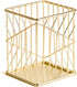 U Brands Vena Collection Metal Pencil Cup, Gold Desktop Accessory