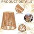 Wenceda 6 Sets Pcs Rattan Chandelier Lamp Shades Wicker Lampshades Replacement for Table Lamps,Ceiling Lights,Pendant