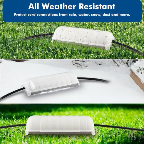 RESTMO Outdoor IP44 Waterproof Connection Box, Weatherproof Electrical Extension Cord Cover for Holiday Decorations