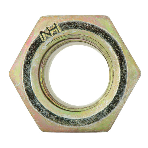 MAKERS BOLT 3/8"-16 (10 Pack) 8 Grade Nylon Insert Locknuts, Coarse Thread, Yellow Zinc by